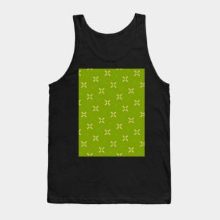 Light Green Plusses on Dark Lime Background - WelshDesignsTP003 Tank Top